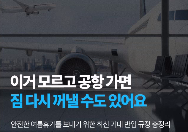 이거 모르고 공항 가면 짐 다시 꺼낼 수도 있어요! 안전한 여름휴가를 보내기 위한 최신 기내 반입 규정 총정리