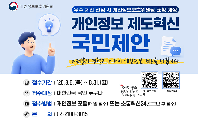 개인정보 제도혁신 국민제안 
