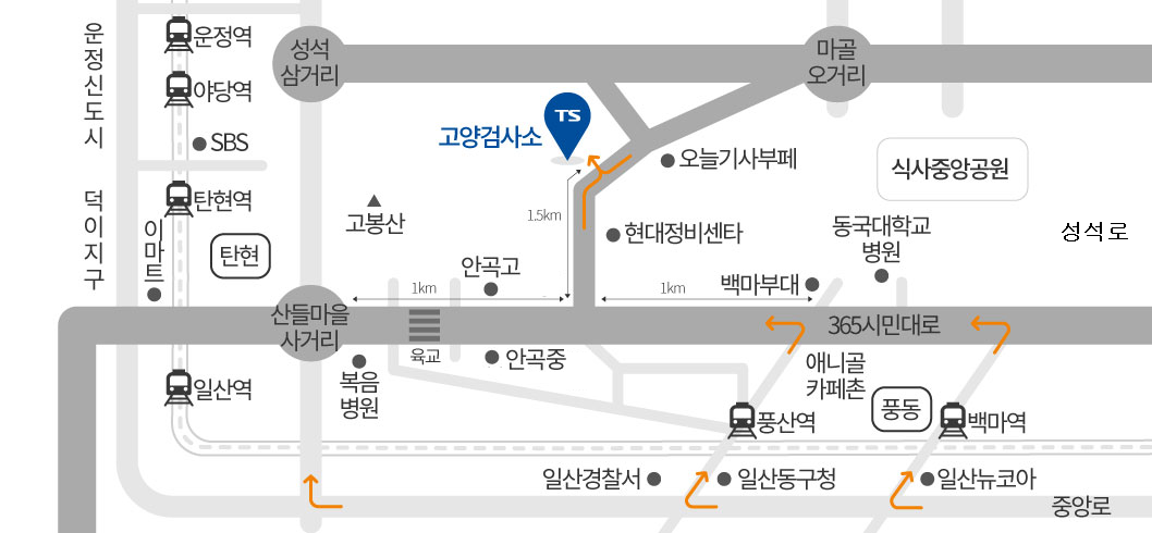 고양검사소 오시는길입니다. 다음의 설명글을 참고해주세요.